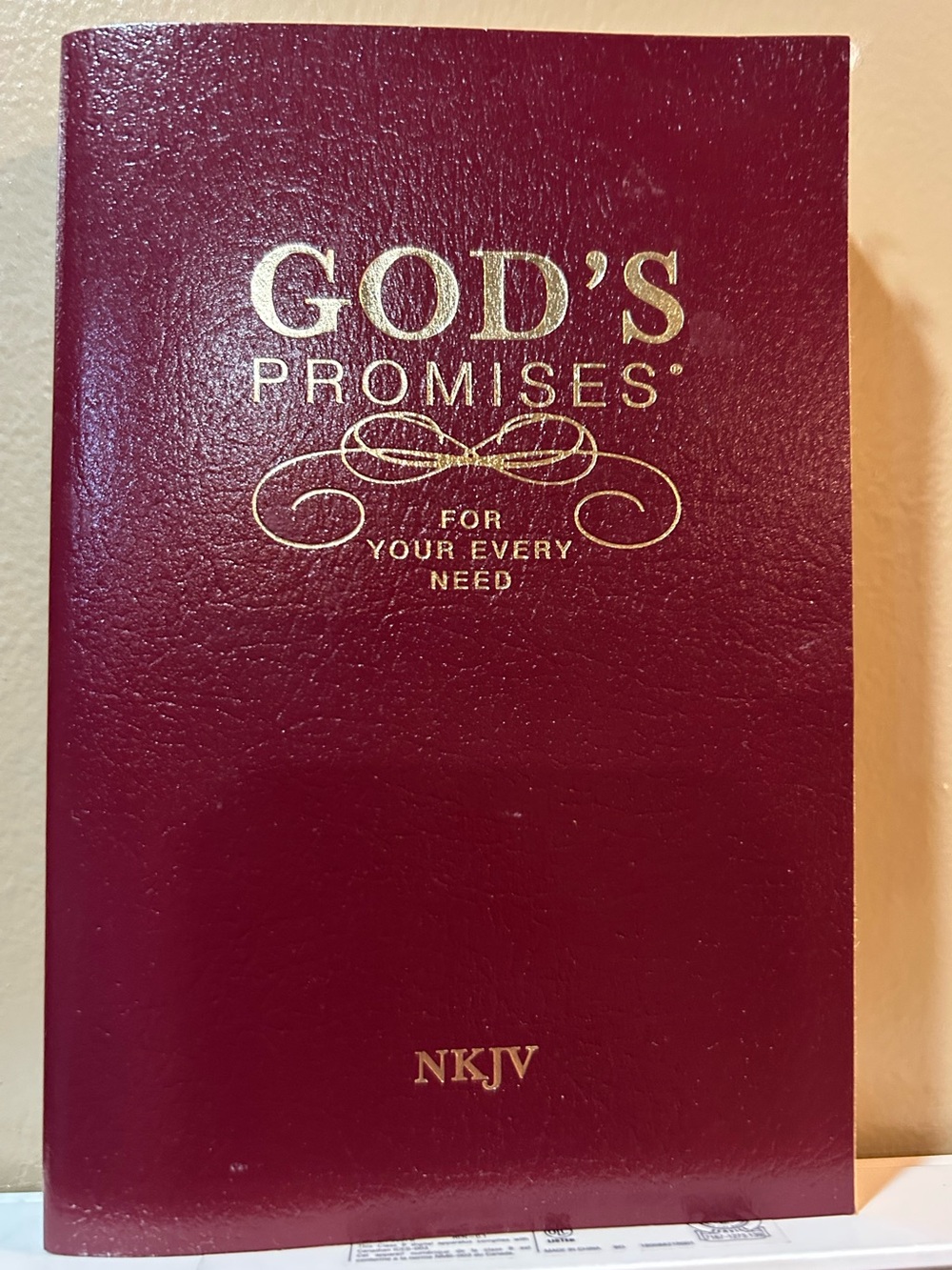 God's Promises NKJV Burgundy Devotional Book